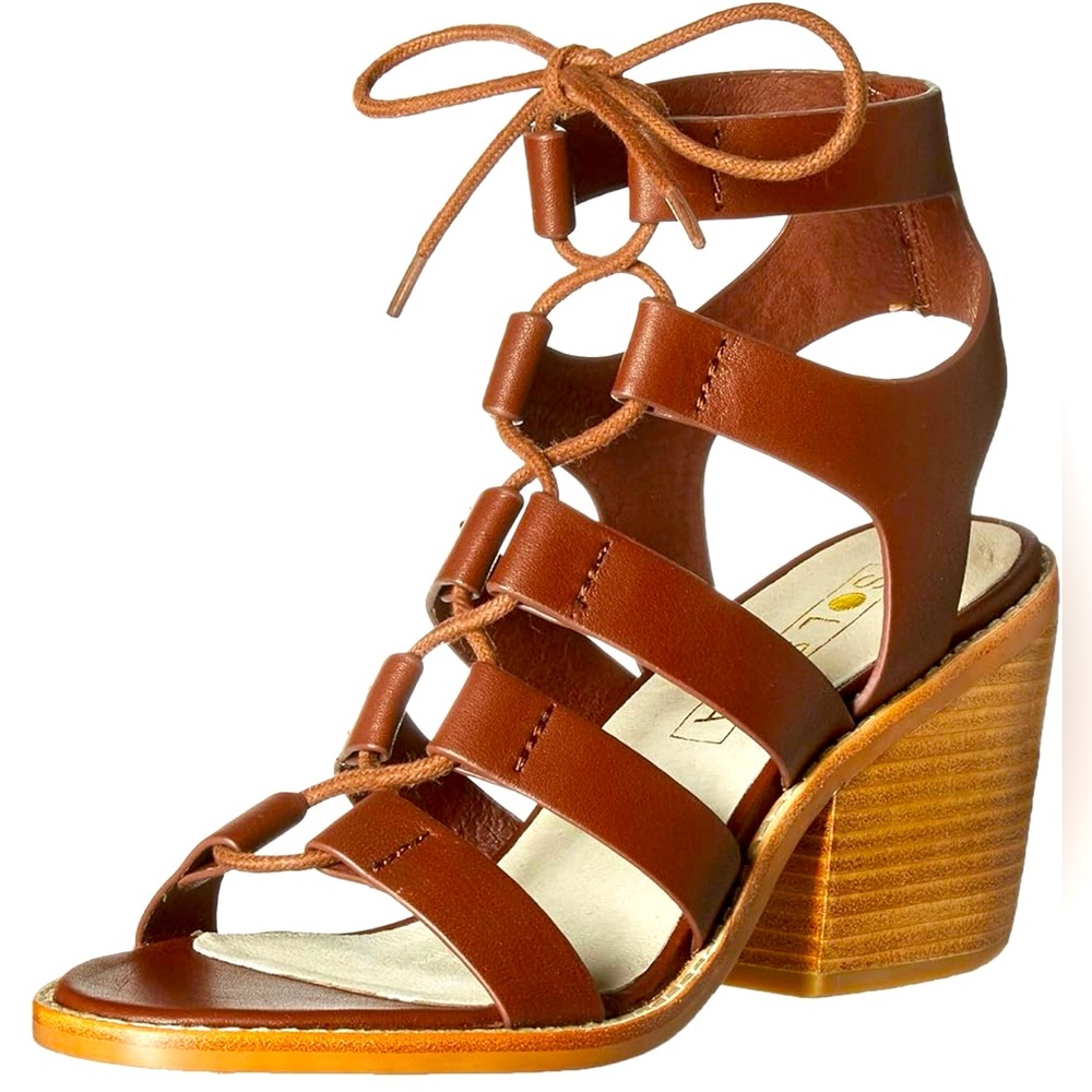 Sol Sana Women's Rudey Heel Dress Sandal, Chestnut Leather, 38EU/8M US